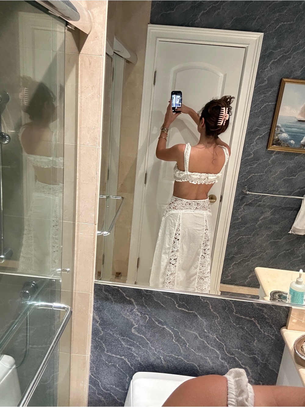 White Lace Two-Piece Set ๐ค - Picture 7 of 11